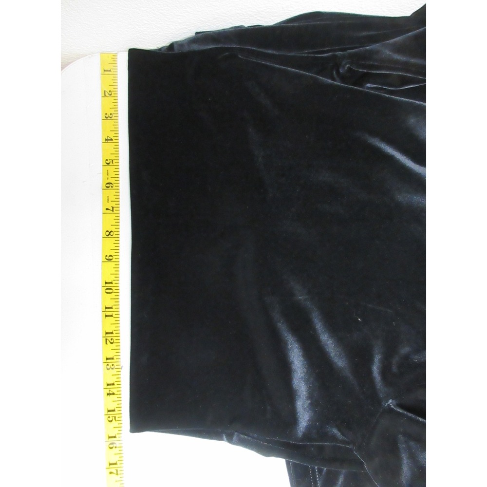 Vintage Express Dress Womens Size 6 Tricot Velvet Mock Maxi Stretch 90s Black - Picture 12 of 14